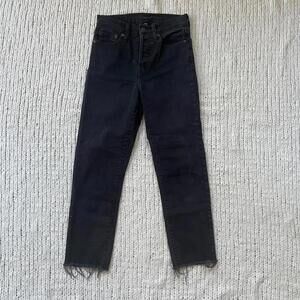 Levi's Raw Hem Black Wedgie Jeans - Size 25